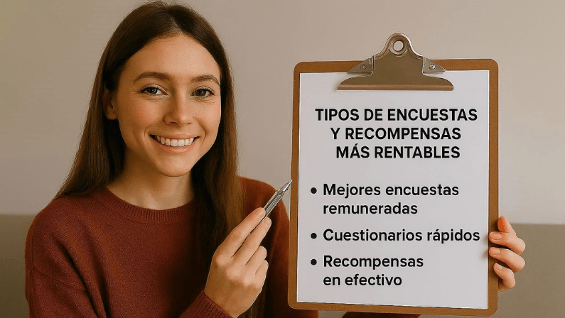 Tipos de encuestas y recompensas mas rentables